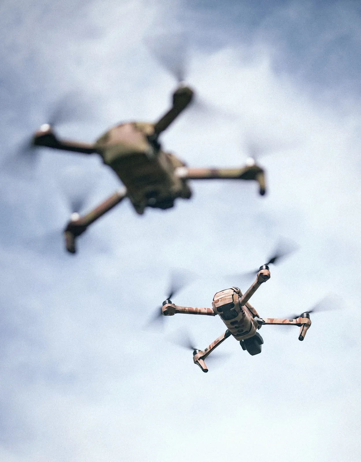 Drone tactique terrain — Danger Dynamics, production photo defense