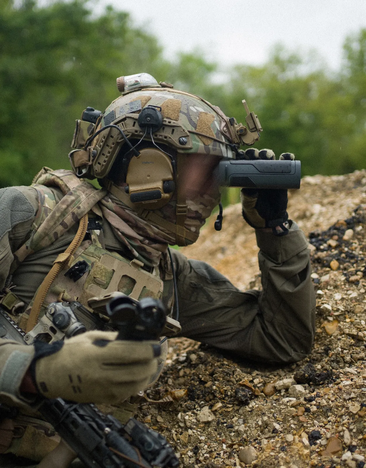 Operateur tactique camoufle defense — Danger Dynamics, production photo defense