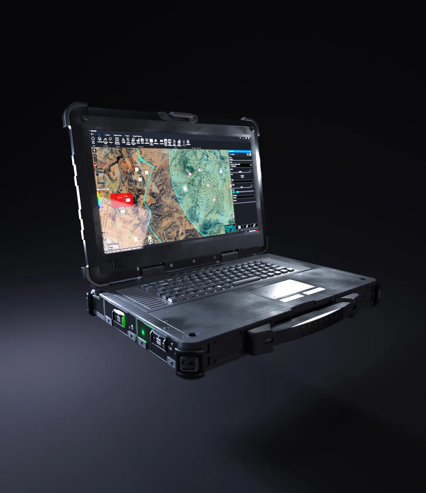 Ordinateur durci 3D interface tactique