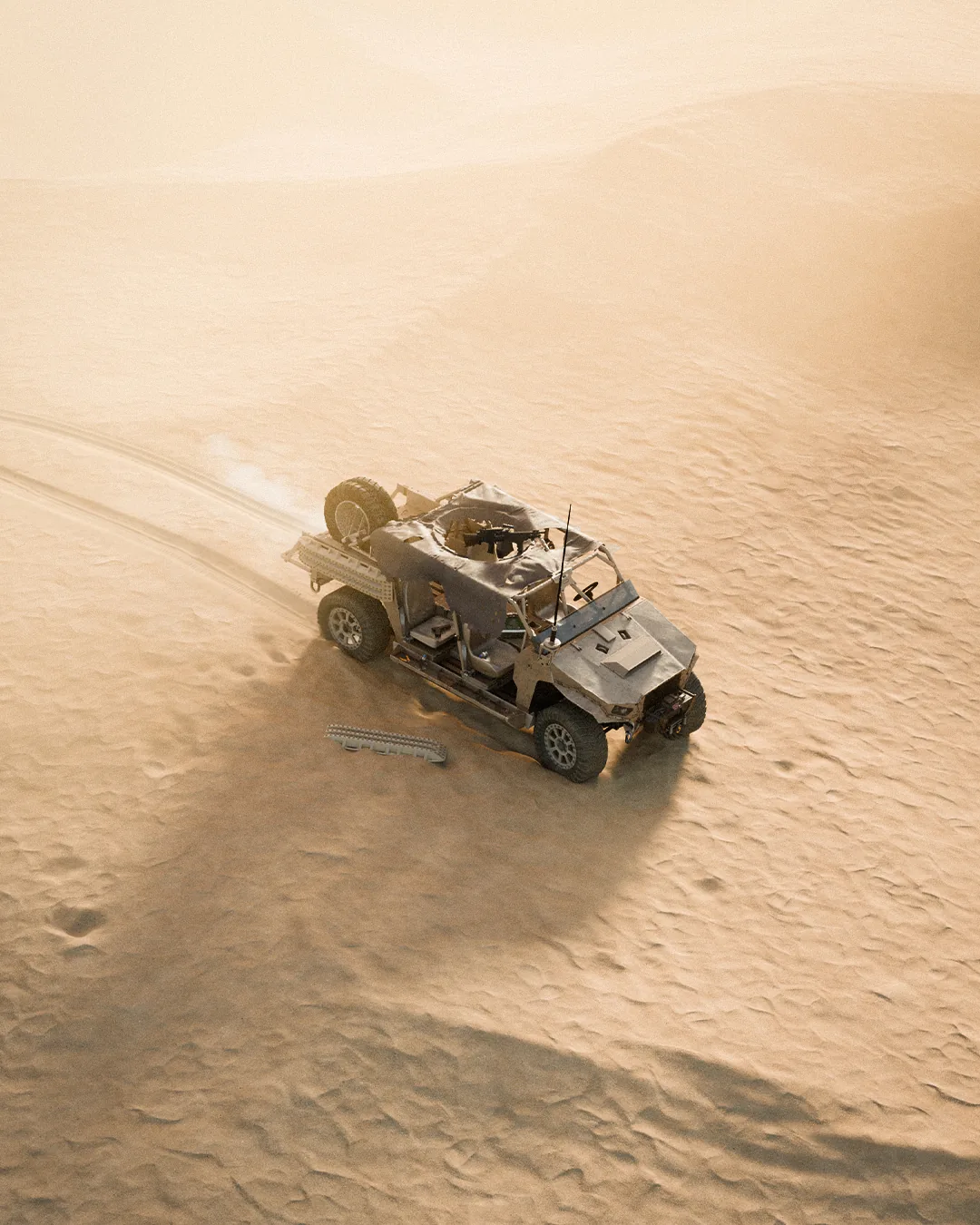Vehicule tactique 3D vue aerienne