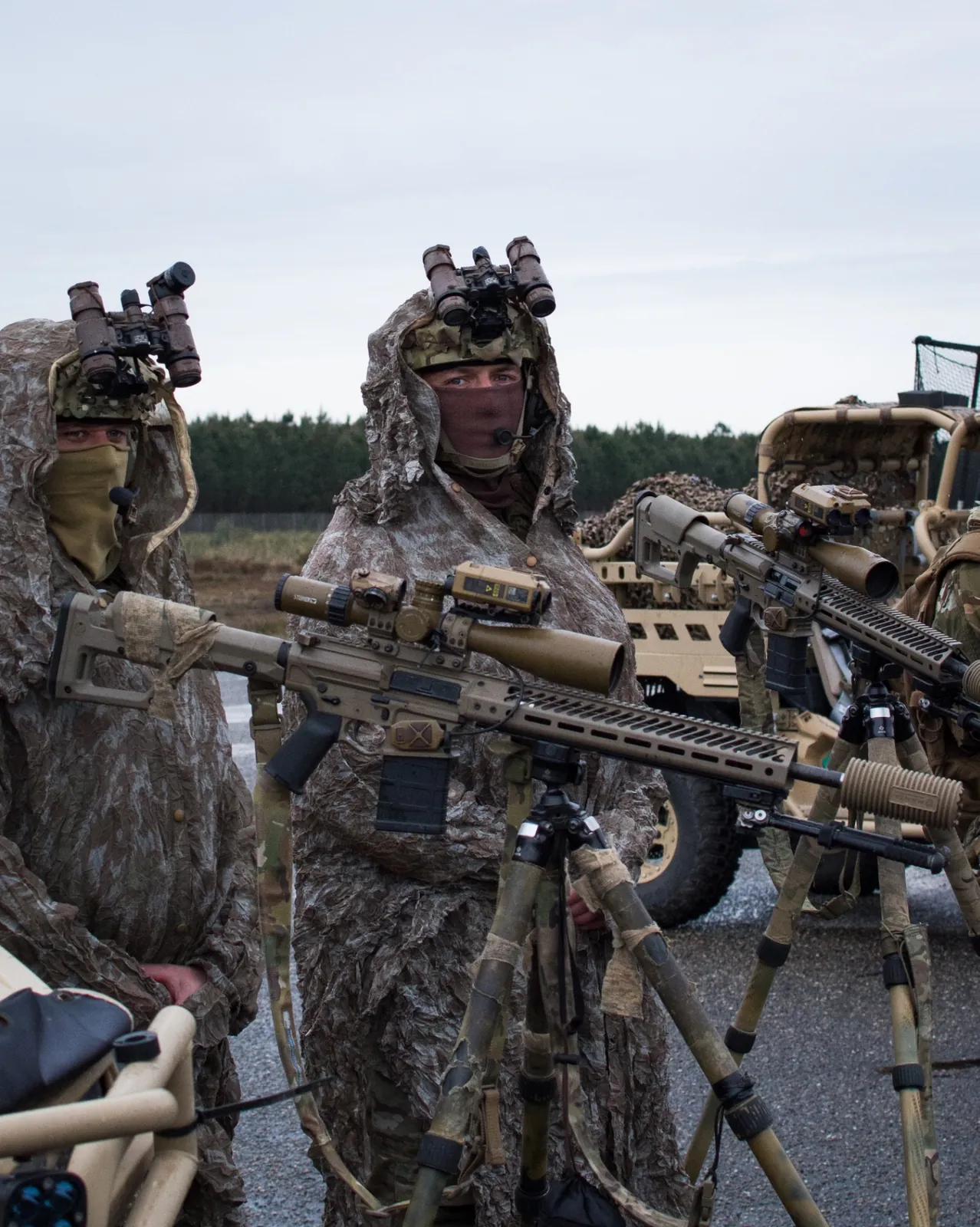 Snipers ghillie suit defense — Danger Dynamics, production photo defense